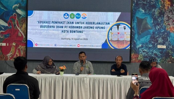 Prodi Akuakultur FPIK Unmul gelar PKM di Bontang, Beri Edukasi Pengendalian penyakit dan Pengelolaan Kualitas Air